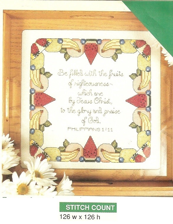 INSPIRATIONAL FRUIT   -  CROSS STITCH PATTERN ONLY    HM - EYUA