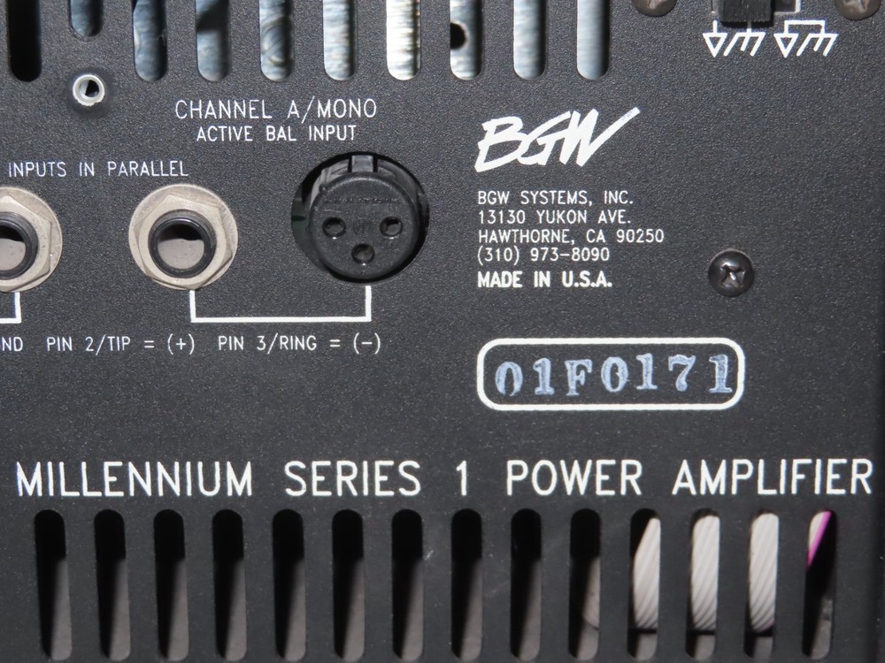 BGW Millennium Series 1 Power Amplifier