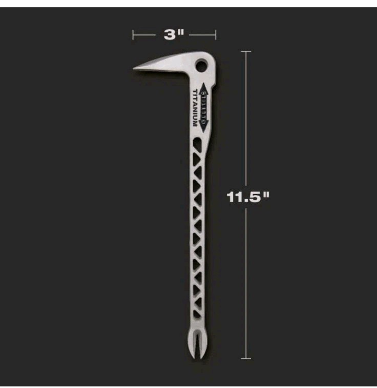 Stiletto Claw Bar Nail Puller Dimple Feature 8 oz. 12 in. Titanium Strike Plate