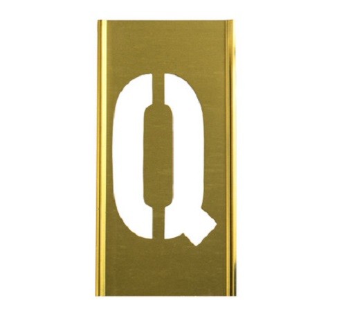 CH Hanson 10013Q - Stencil Sort-3" Brass Gothic Q