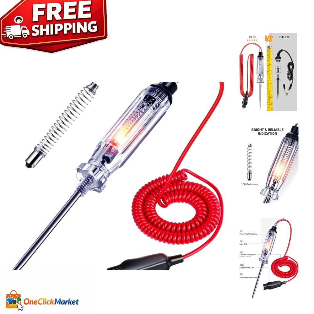 6-24V Automotive  Light with Extended Cody & Spring Probe for Easy Testing