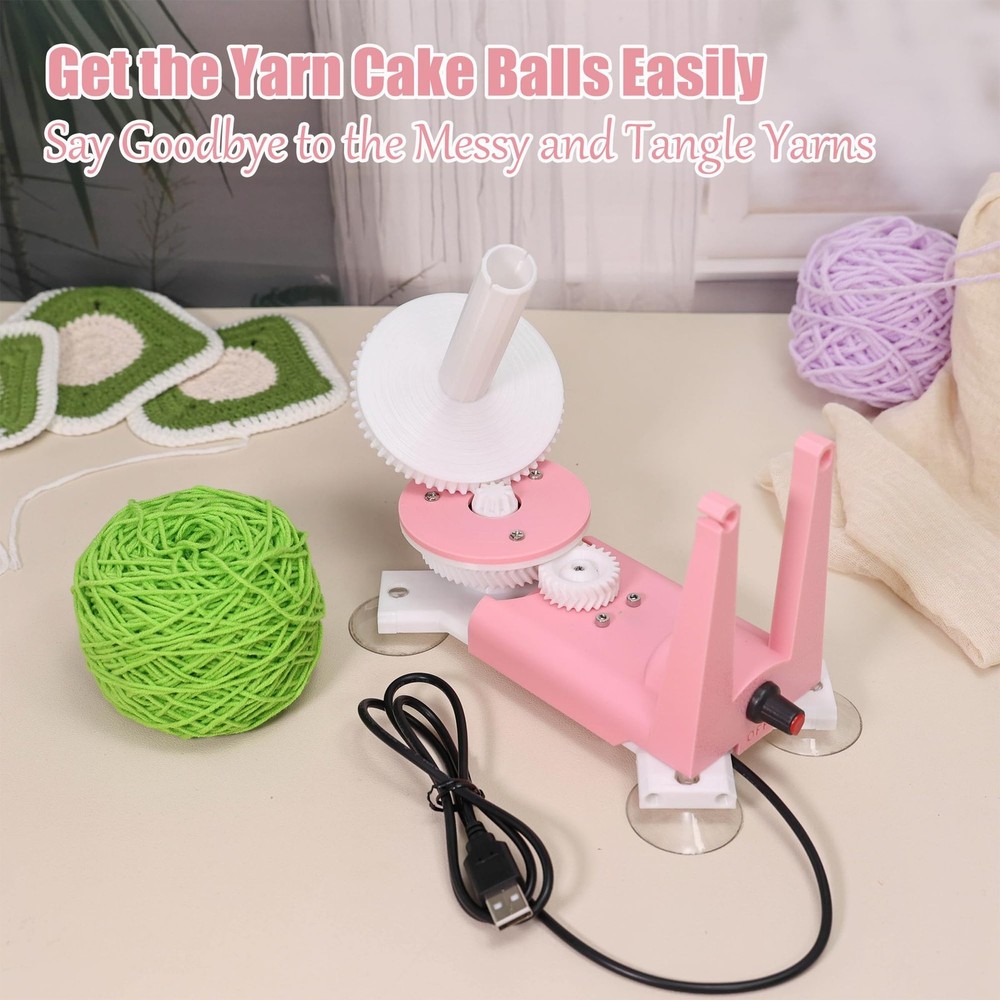 Yarn Winder -Automatic Yarn Spinner Yarn Winder for Crocheting, Compact Yarn ...