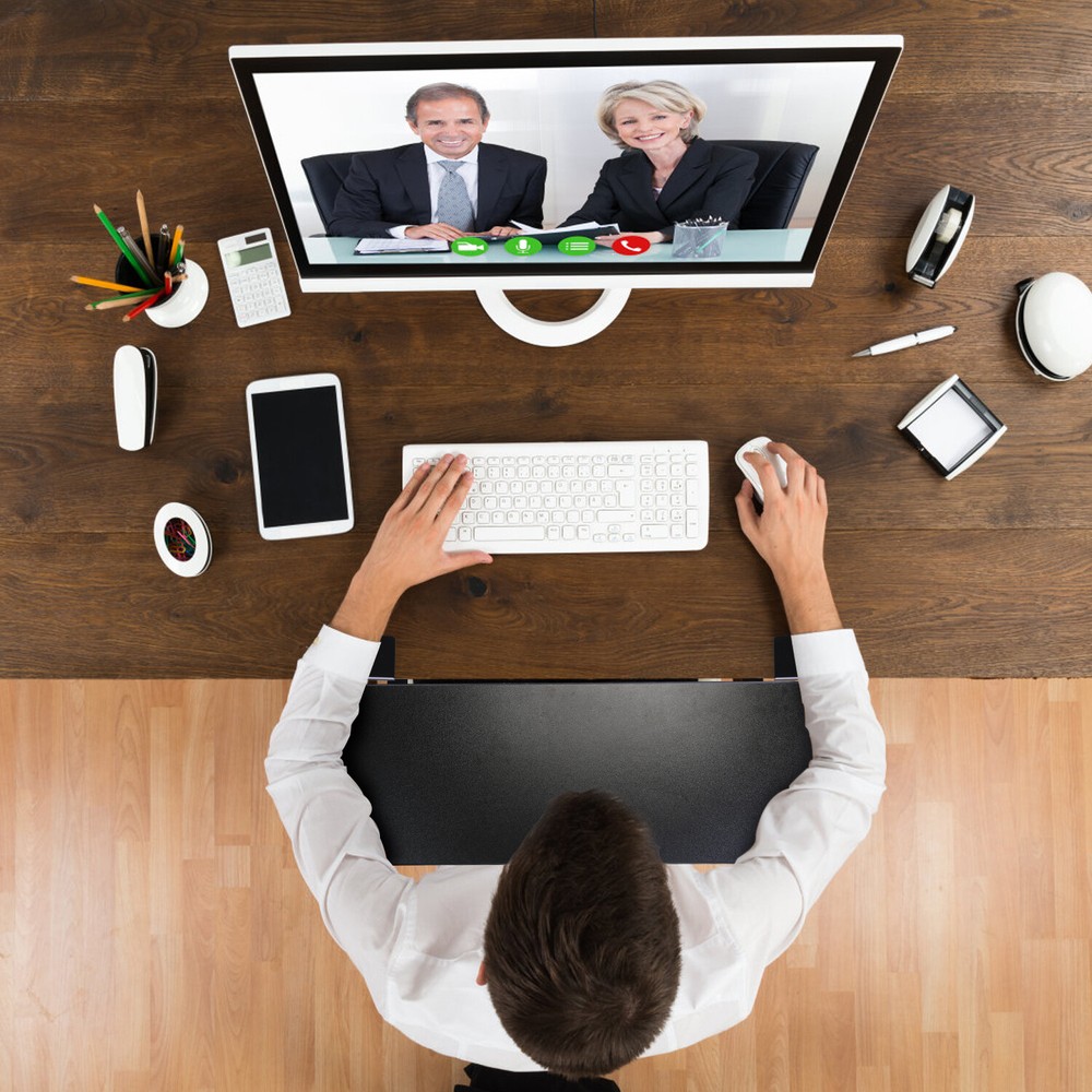 Under-Desk Keyboard Tray, Adjustable for Height & Tilt, Spacious Surface