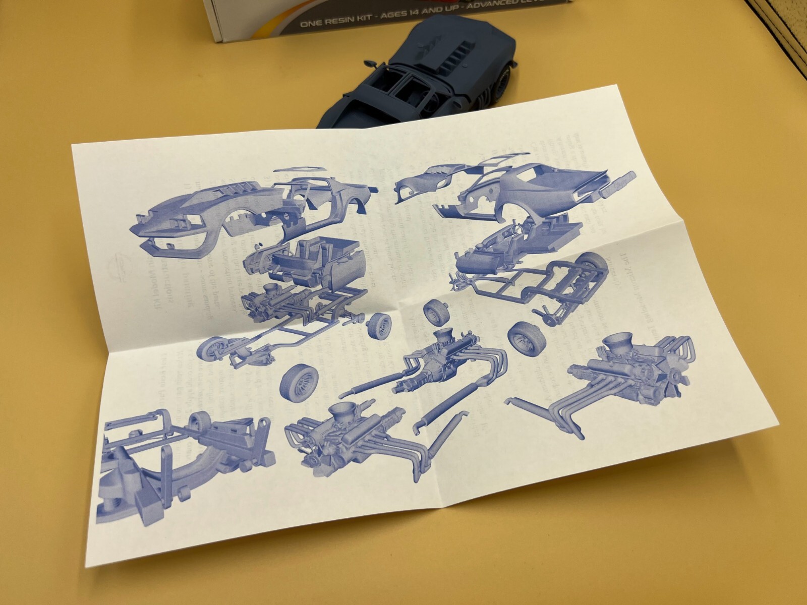 1:25 Corvette Summer Resin Model Kit With Decals, Rubber Tires and Clear Parts