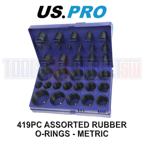 US PRO Tools 419pc Assorted O Ring Rubber Seal Assortment Set Metric 9198