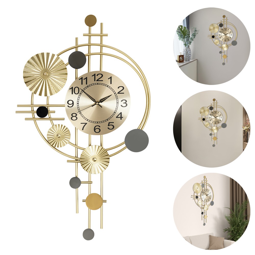 Modern Gold Wall Clock, Elegant Design, Silent Movement, Wall Mount Decor