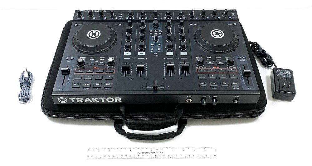 Native Instruments Traktor Kontrol TS4 MK1 DJ Controller w/AC Adapter & PC Cable