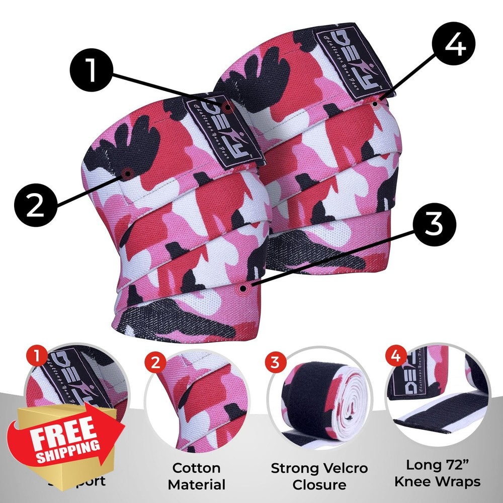 DEFY Weightlifting Knee Wraps Support