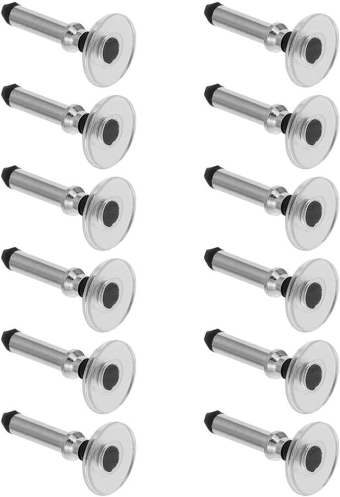 12Pcs Silver Universal Stylus Replacement Disc Tips Round Shape