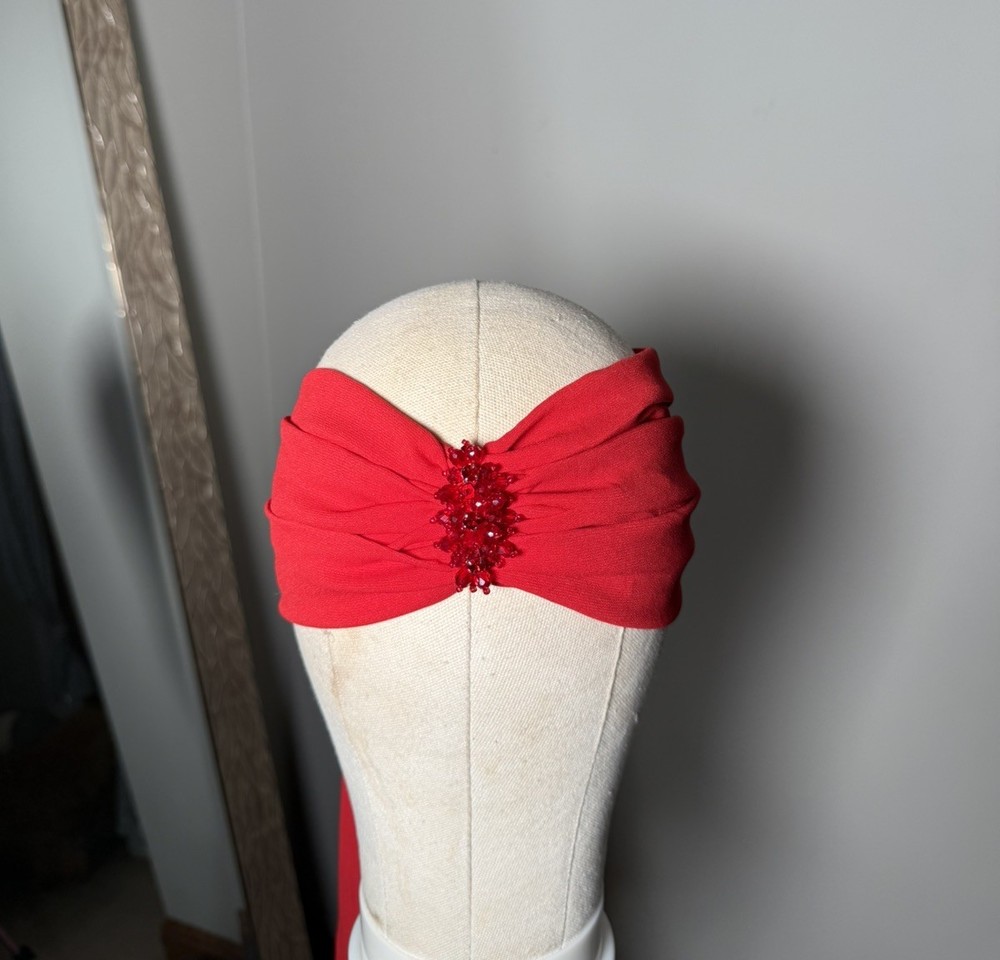 Turban Chic Crystal Wrap Head Scarf (Red)🔴