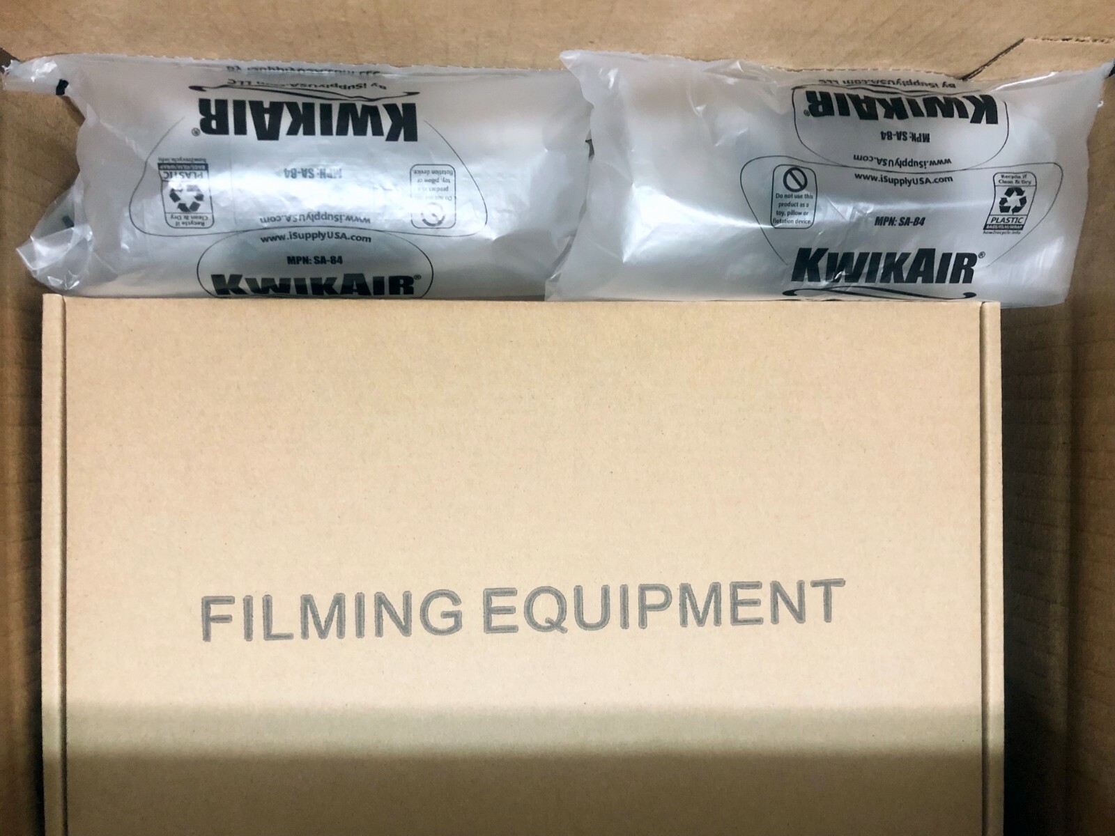 4x8 Air Pillows 342 COUNT 40 GAL Void Fill Packaging Shipping Packing Bubble