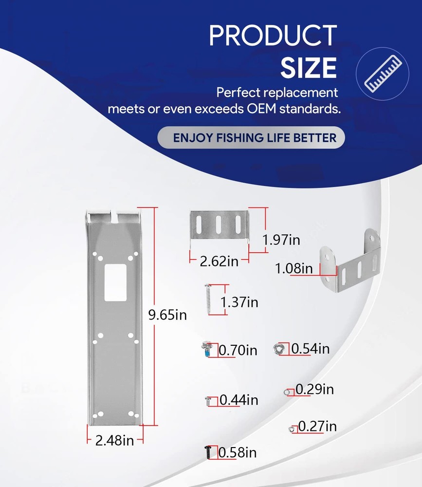 000-12603-001 Transom Transducer Mount Bracket for StructureScan 3D, Silver