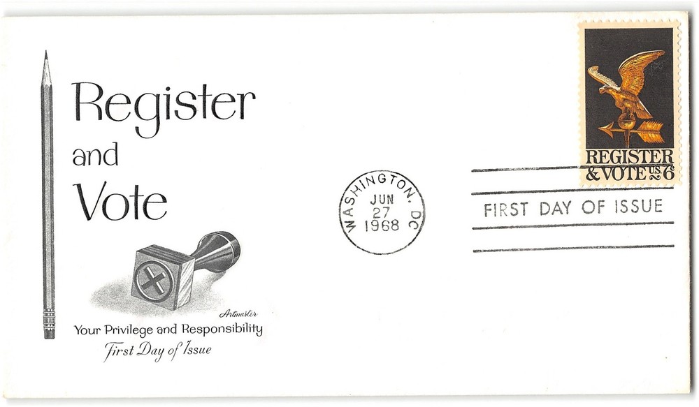 US #1344 FDC, 1968, Artmaster