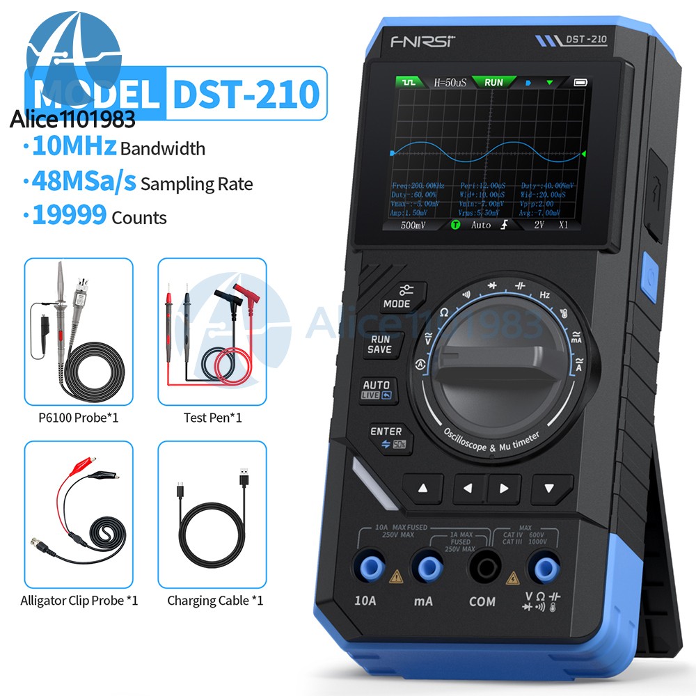 FNIRSI 2C23T 2C53T Digital Oscilloscope Multimeter Function Signal Generator