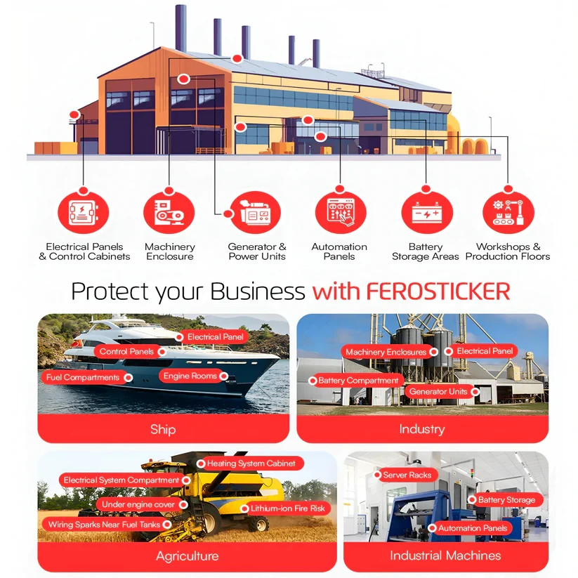 FEROSTICKER Small Automatic Fire Extinguisher for Large Electric Panels (1 Pack)