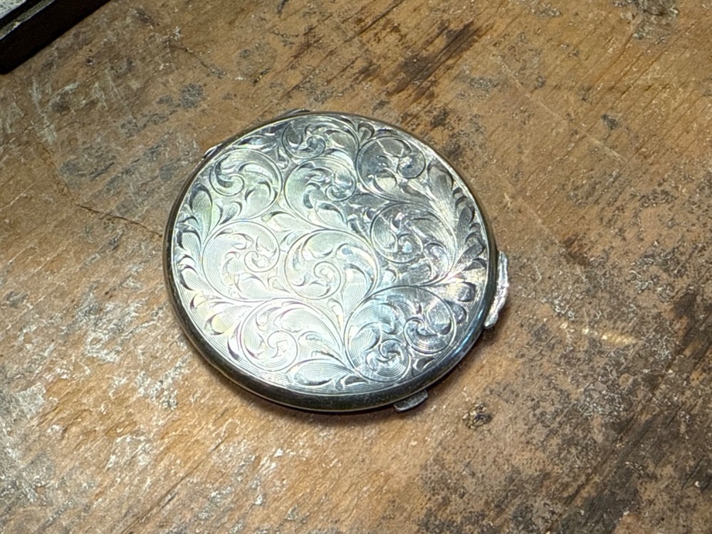 Vintage Birks Sterling Silver Compact 55 Grams