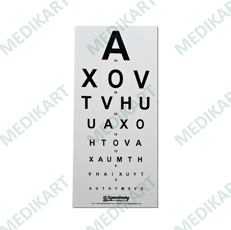 Distant Vision Testing Charts Eye Testing Chart (set of 3)