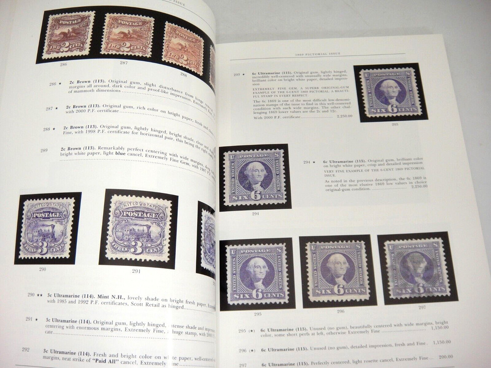 Siegel Stamp Auction Catalog 2000 w Prices Realized Raymond Fox Collection #829