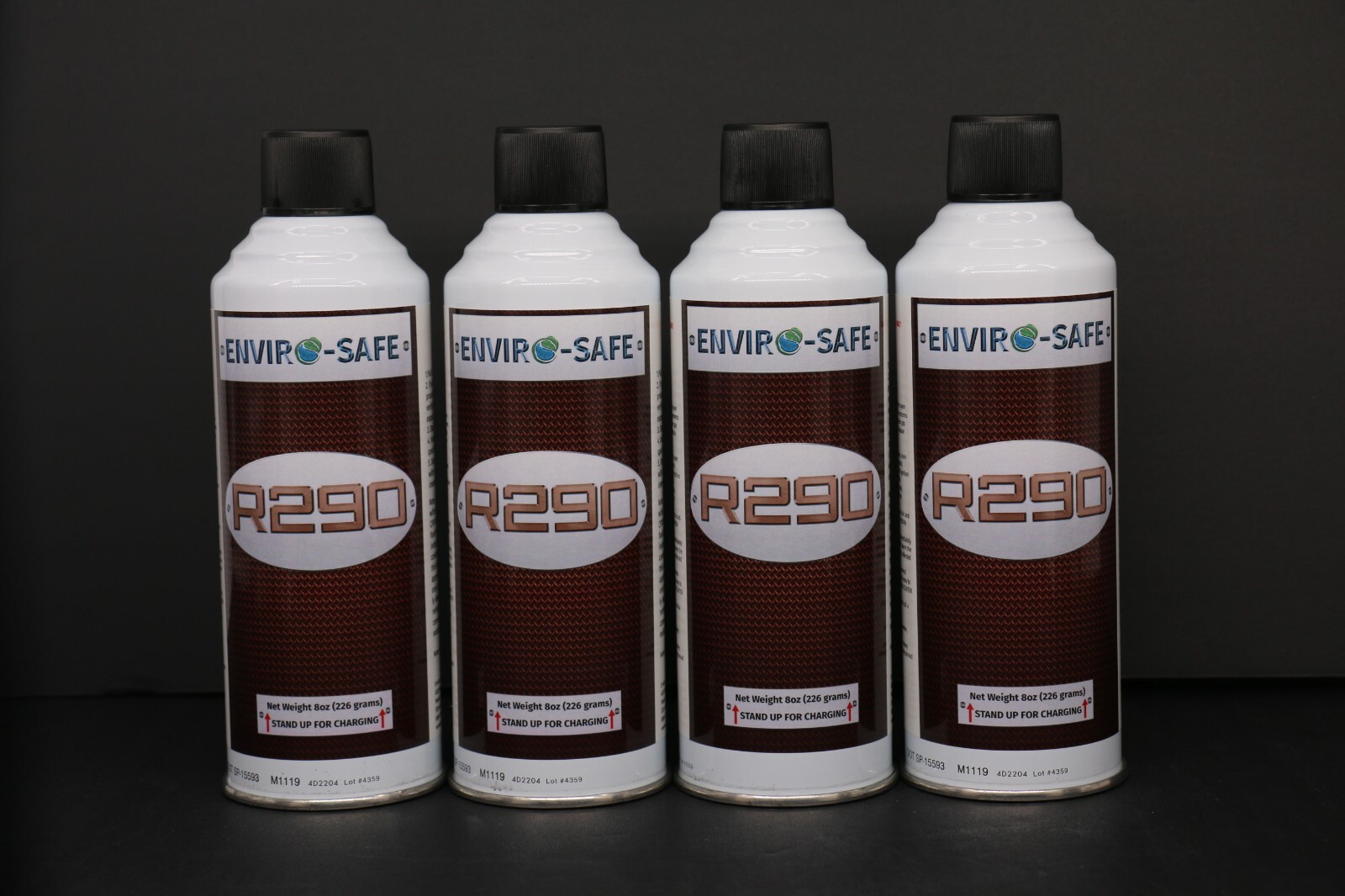 Envirosafe Upright R290 Refrigerant, 4 cans/R290