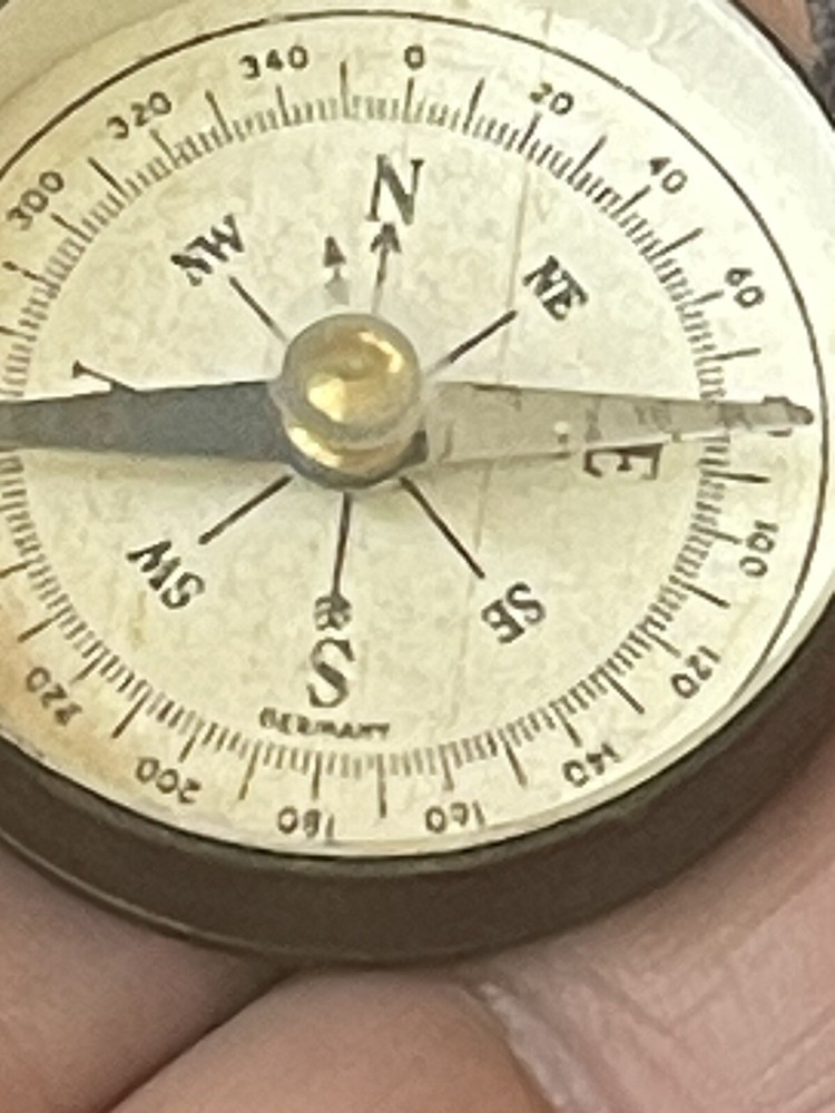 Vintage Navy German Compass Brass
