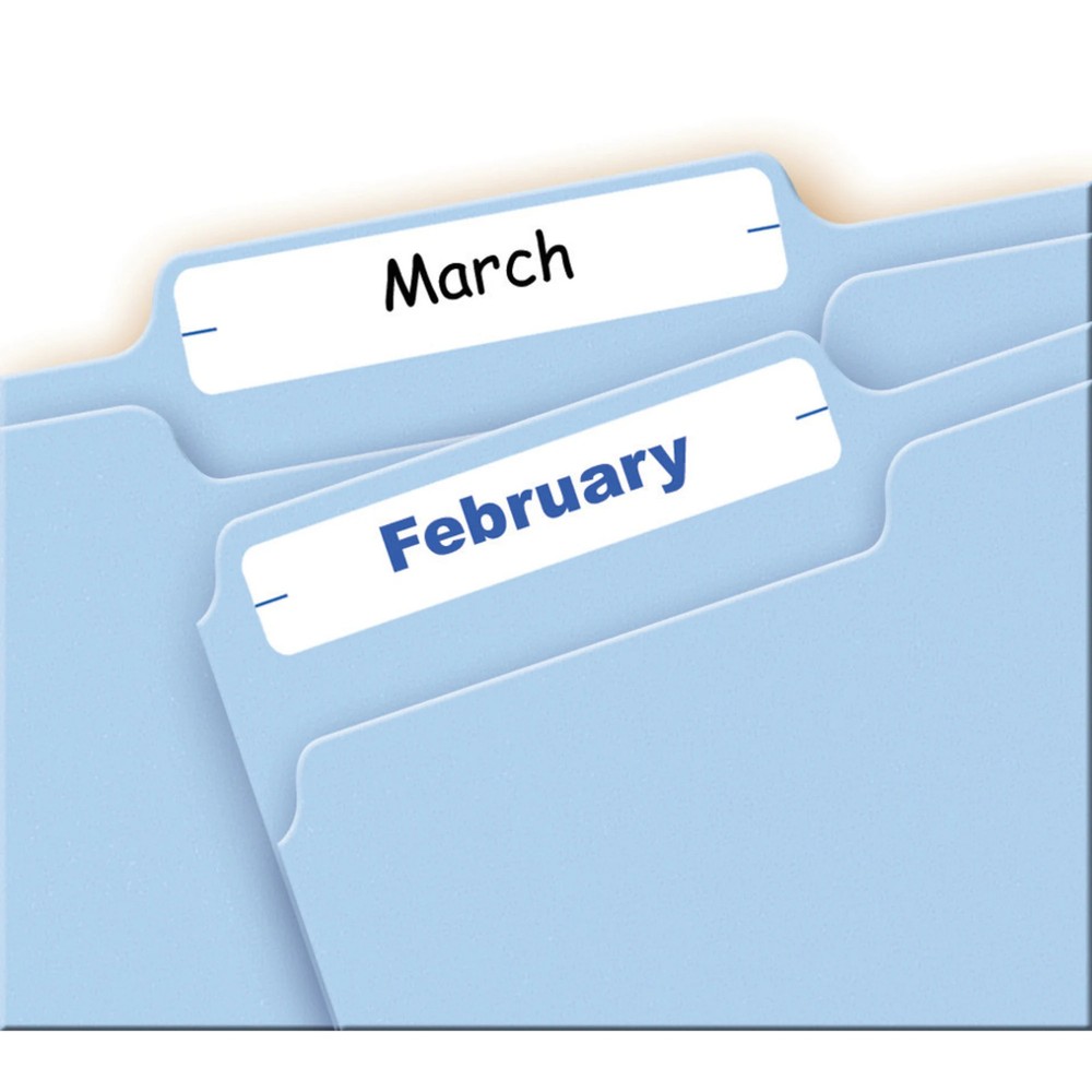 Permanent Filing Labels, 11/16"x3-7/16", 252/PK, White
