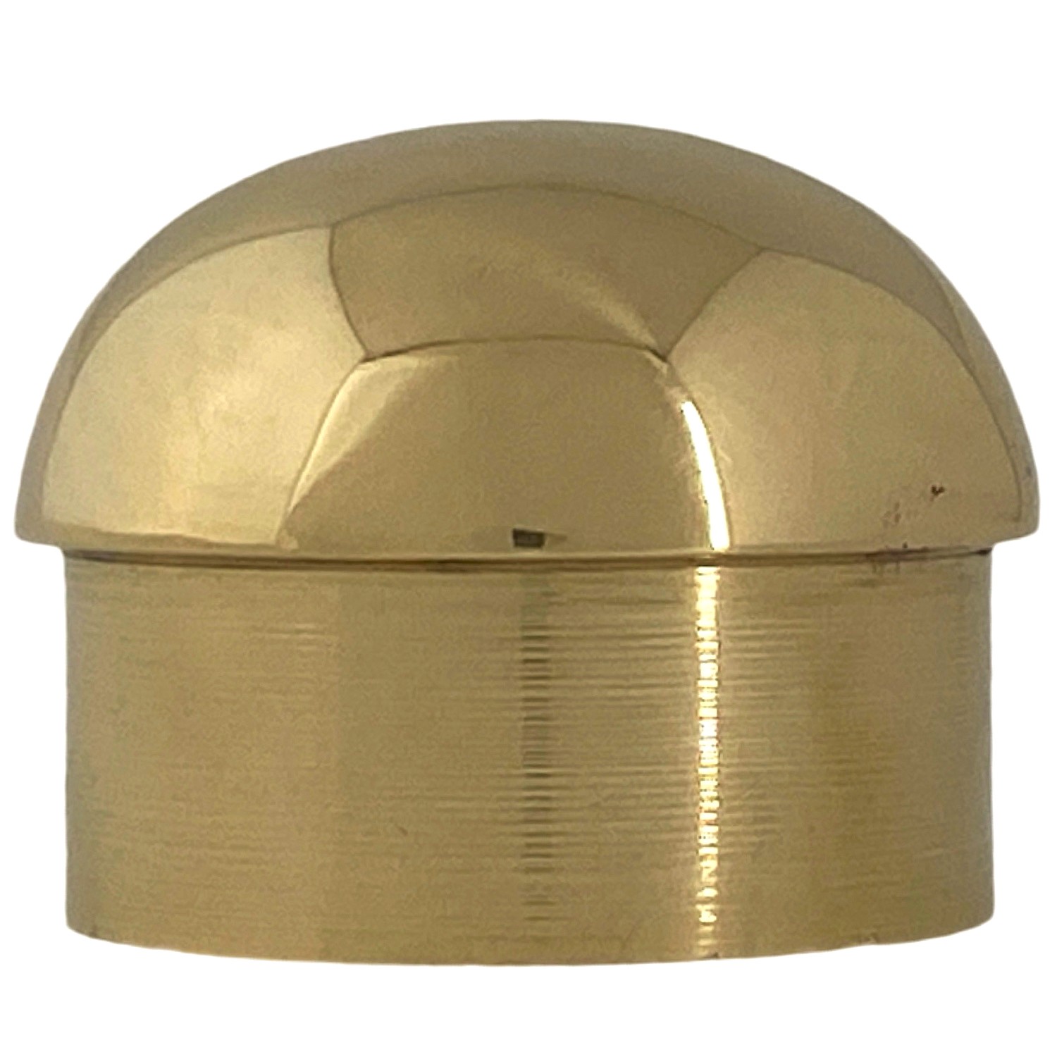 Brass Ball Bar Rail End Cap Dome 2 Inch