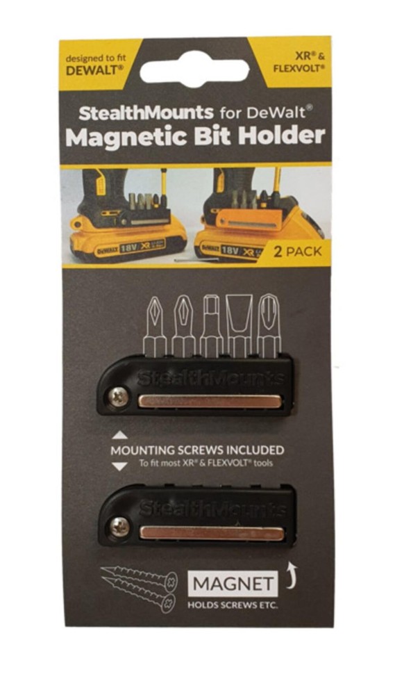 Stealthmounts Black Bit Holder For Dewalt 2Pk