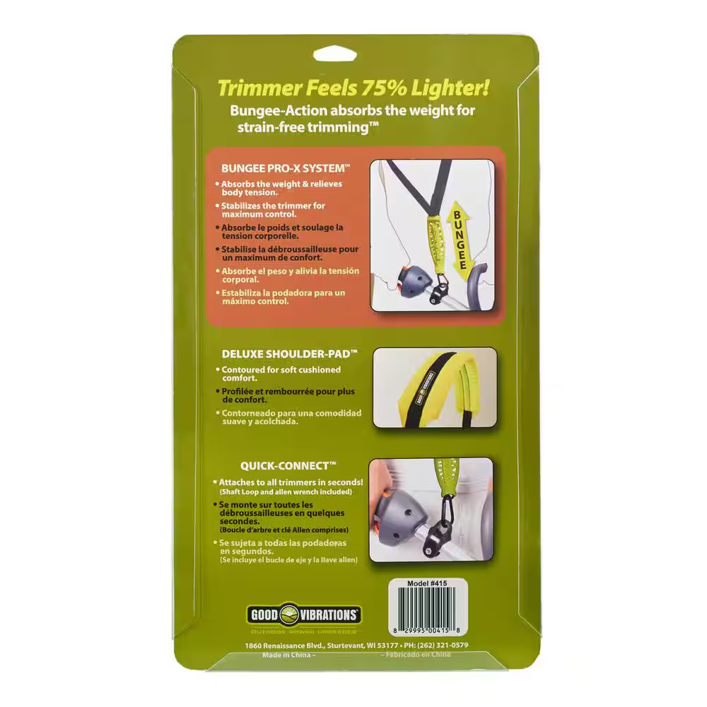 Good Vibrations Weight Absorbing Trimmer Strap-Bungee (1-Pack) NEW