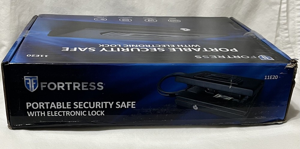 Fortress 11E20 Portable Security Safe Electronic Lock Backup Key TSA Compliant