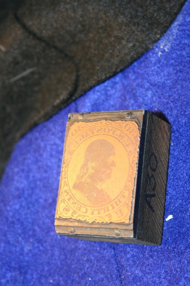Benjamin Franklin 1861 30 cent Stamp Scott's Guide #71 Printers Block/ Plate!