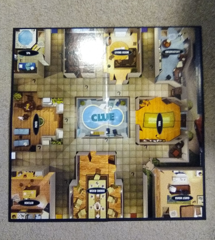 Clue Game Board 2008 Parker Brothers
