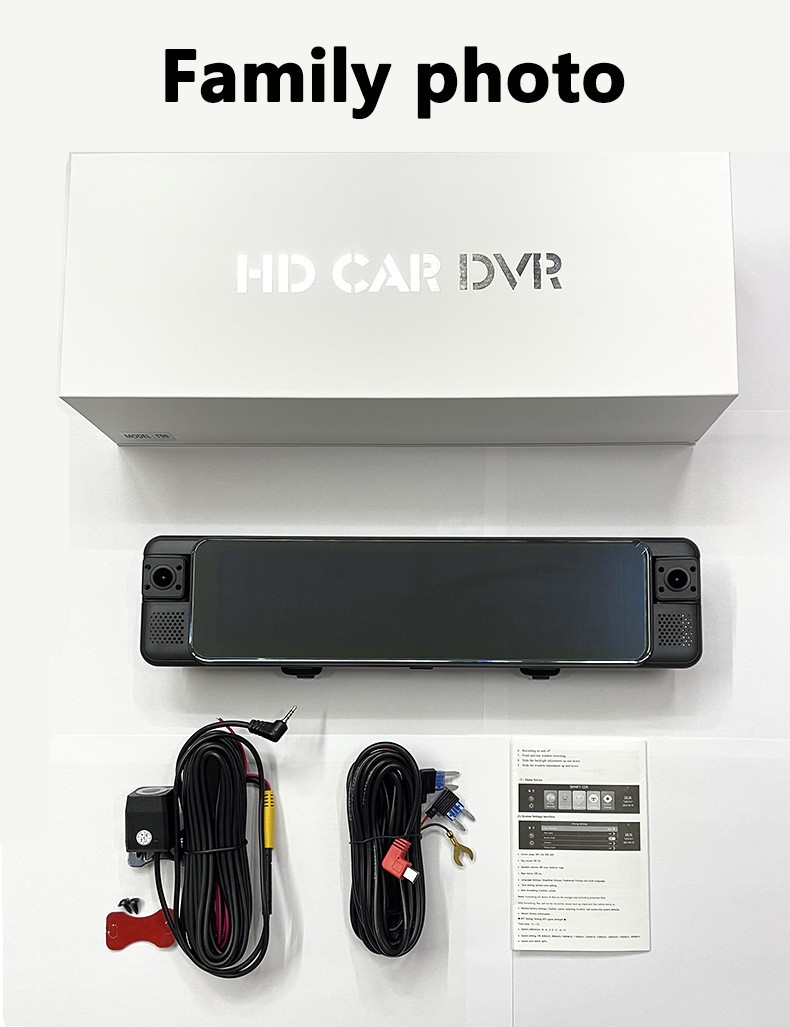 360 Degree 4K Rear View Mirror Camera 4 Channel Dash Cam Car DVR ADAS BSD WIFI