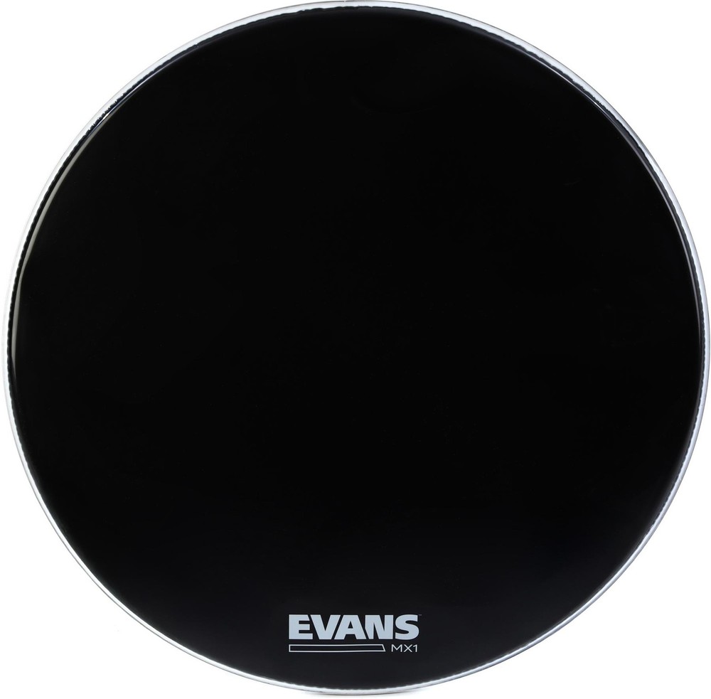 Evans MX1 Black Marching Bass Drumhead - 30 inches