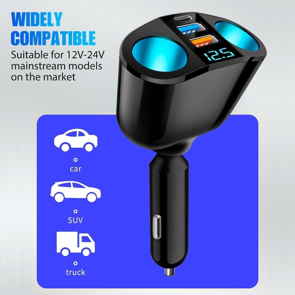 Car Cigarette Socket Battery Meter 12V Voltmeter Digital Display Voltage Gauge