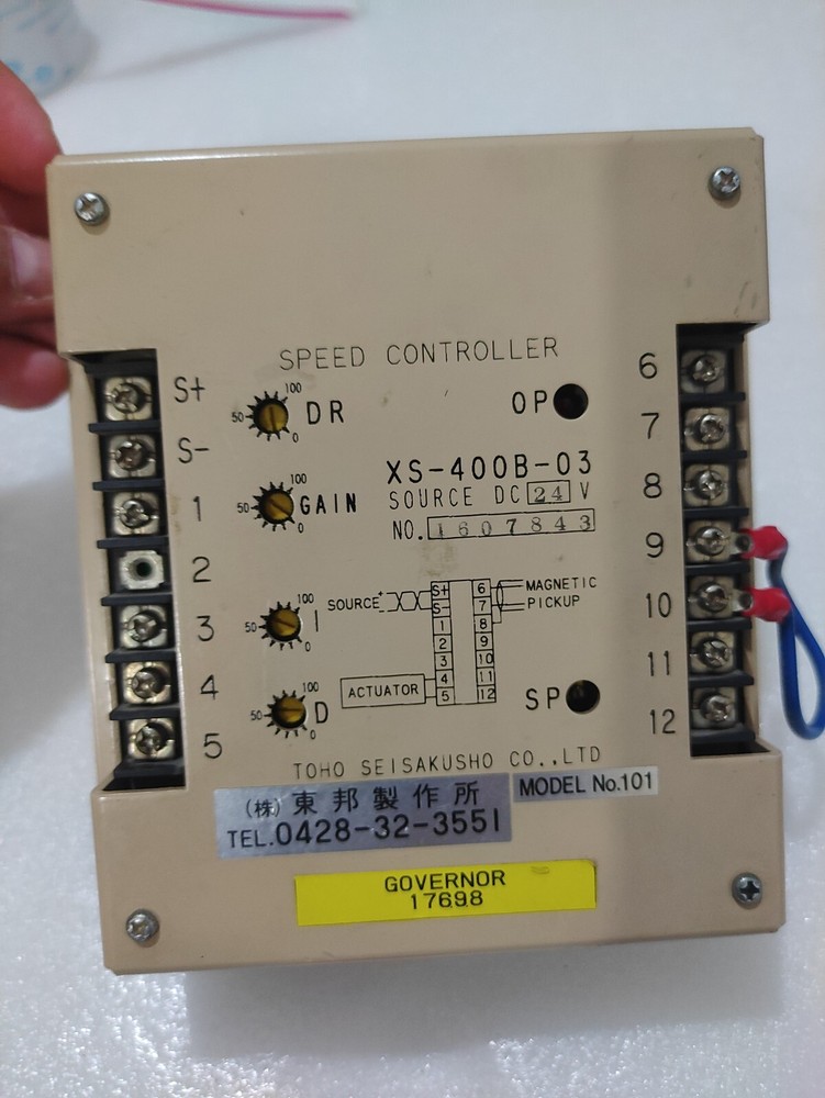 NEW TOHO SEISAKUSHO CO.LTD XS-400B-03 SOURCE DC24V SPEED CONTROLLER MODEL NO.101