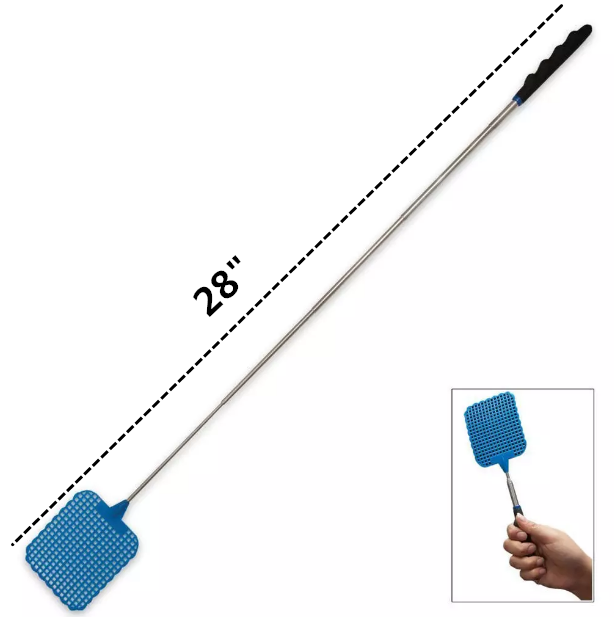 3 PACK EXTENDABLE FLY SWATTER Plastic Bug Mosquito Insect Killer Telescopic