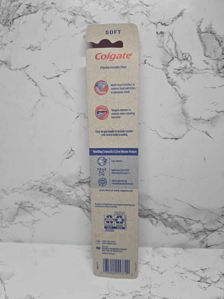 Colgate Classic Clean Effective Everyday Clean Soft Toothbrushes Sealed 2pk