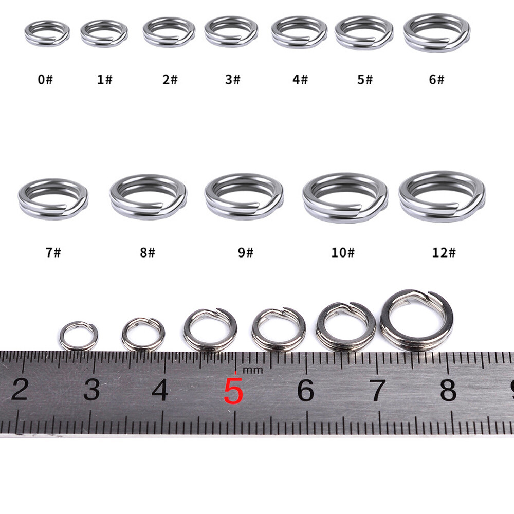100 Stainless Steel Fishing Split Rings 25LB-350LB Heavy Saltwater Duty Big Game