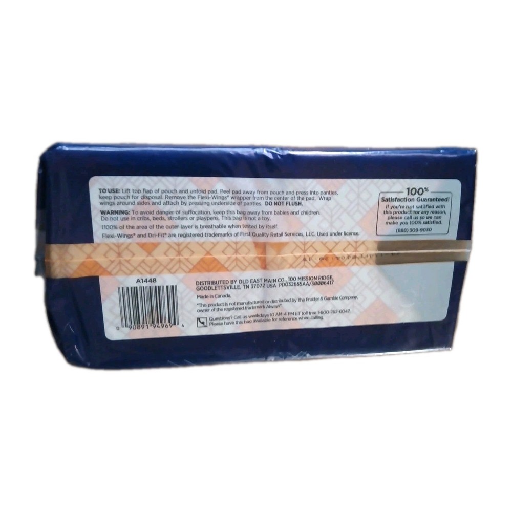 Breeze Ultra Thin Size 4 Overnight Pads With Wings 3 Pkg 38 Count Each
