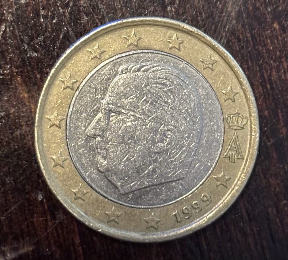 1999 One Euro. King Albert II ***MINT ERROR