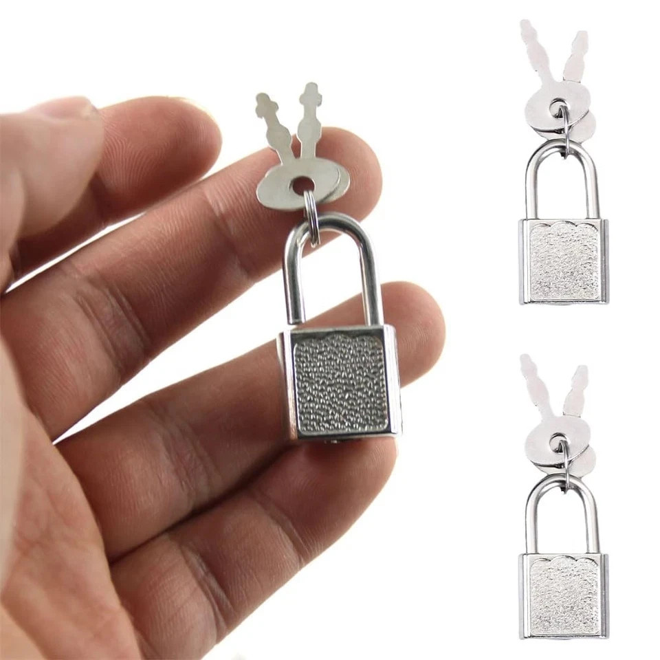 10Pcs Mini Cute Diary Padlock, Tiny Luggage Lock with Keys, Small Locks for J...