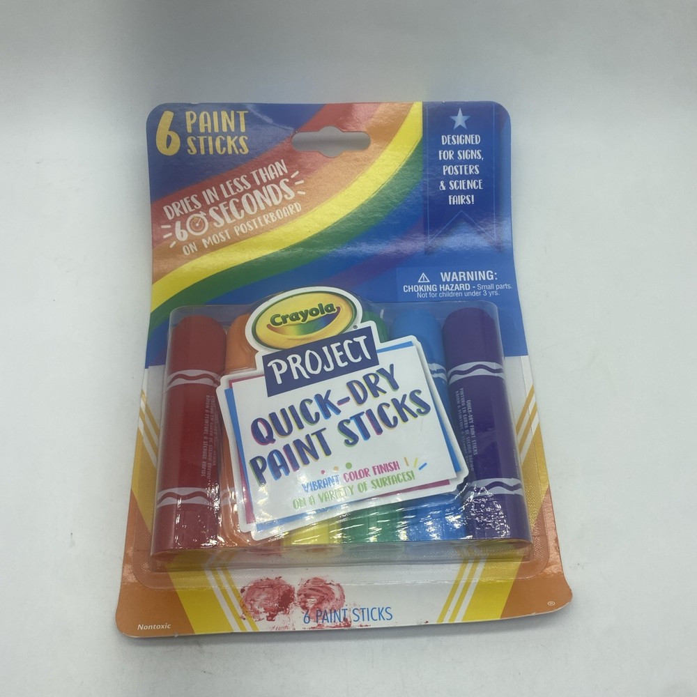 Crayola - 6 Quick Dry Paint Stick