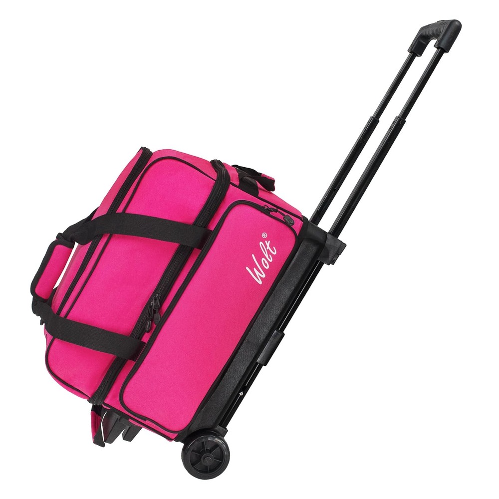 WOLT | Double Roller 2 Ball Bowling Bag with Separate Shoe Compartment, Large