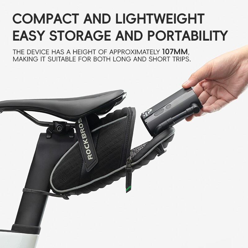 ROCKBROS Electric Mini Pump Motorcycle Bicycle E-bike Portable Inflator 150PSI