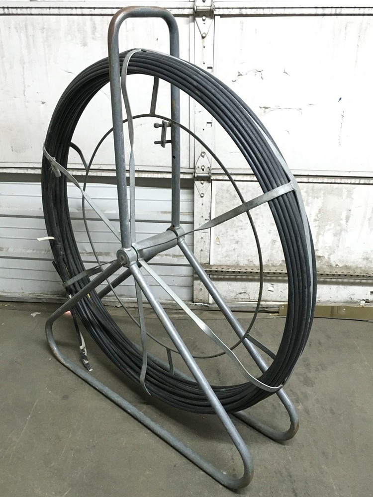 Gray Cable Wire Reel Duct Rodder Frame Size Working Freight SHIPPING