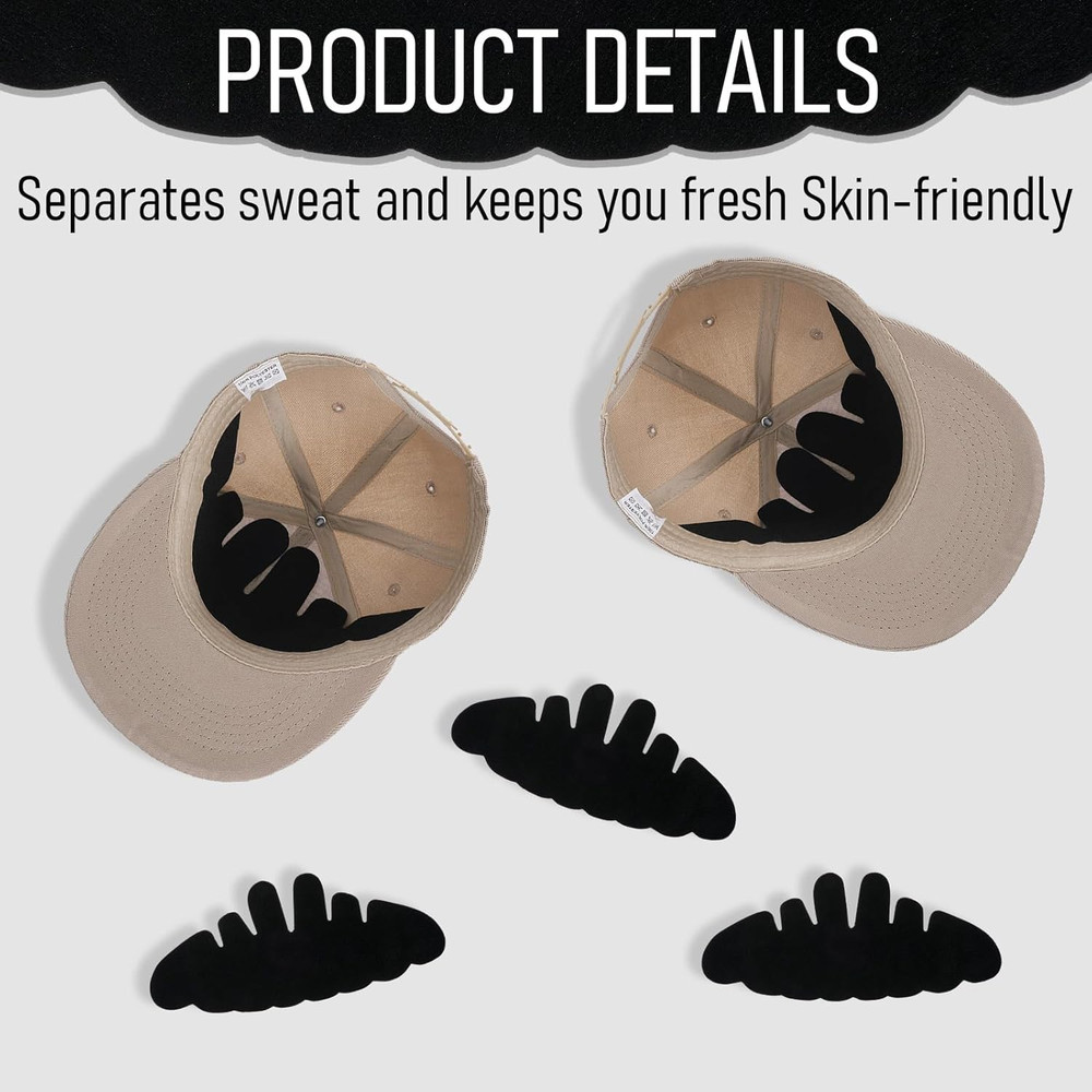 10Pcs Flexible Hat Shaper Inserts Sweat Liner Washable Reshaper for Baseball Cap