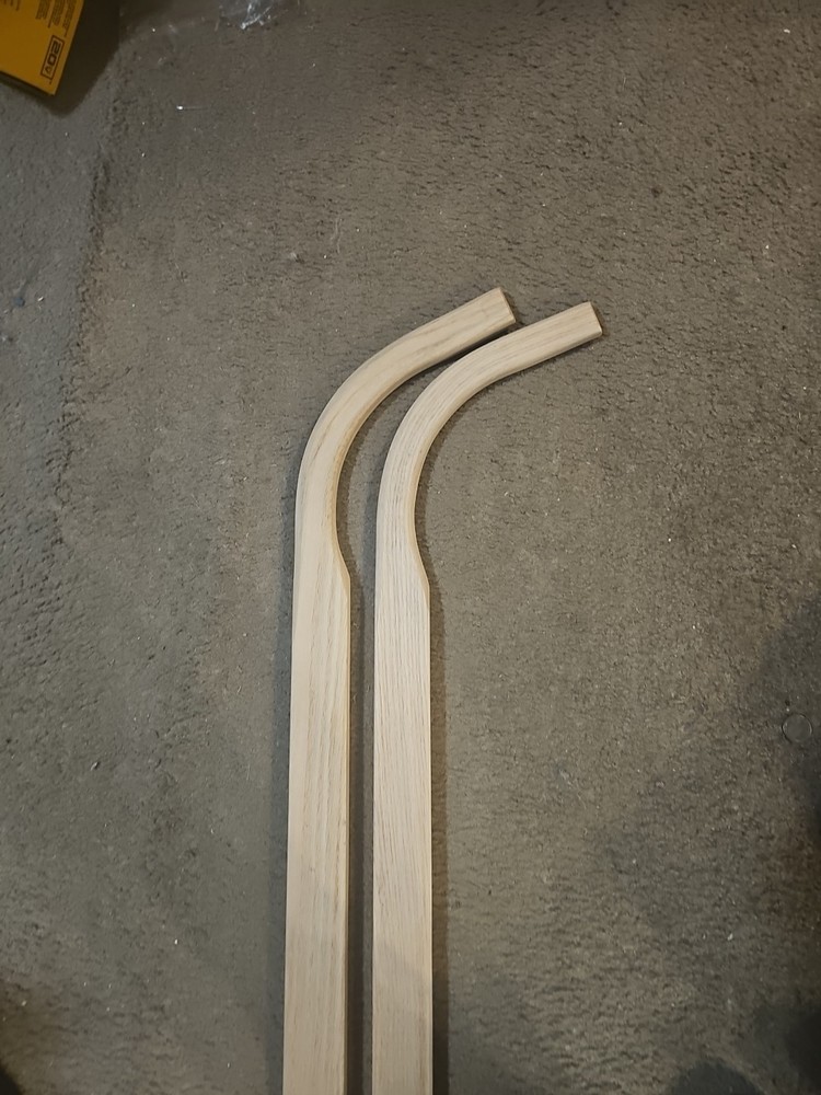 54 Inch Oak Push Plow Handles By The Pair Amish Made Oak