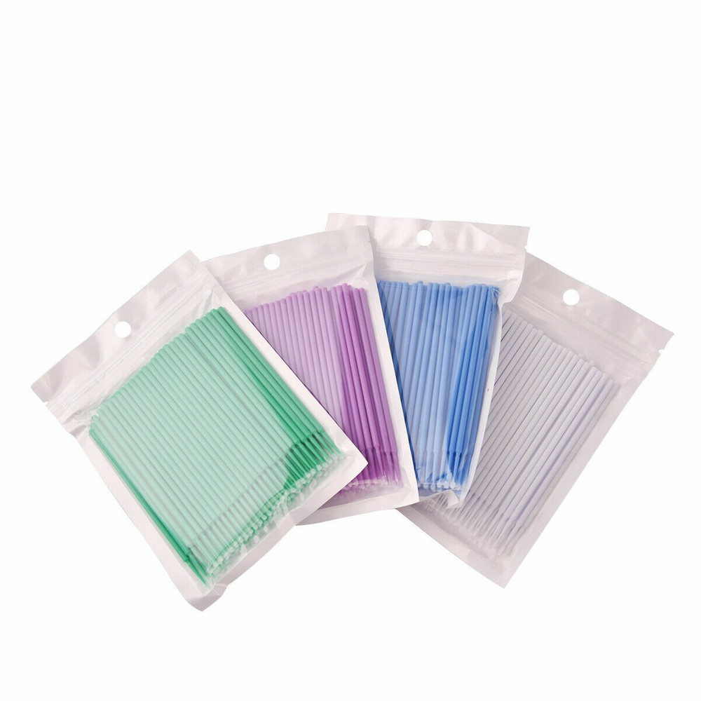 100 Pcs Dental Disposable Small Micro Applicators Micro Brushes Purple 1.5mm