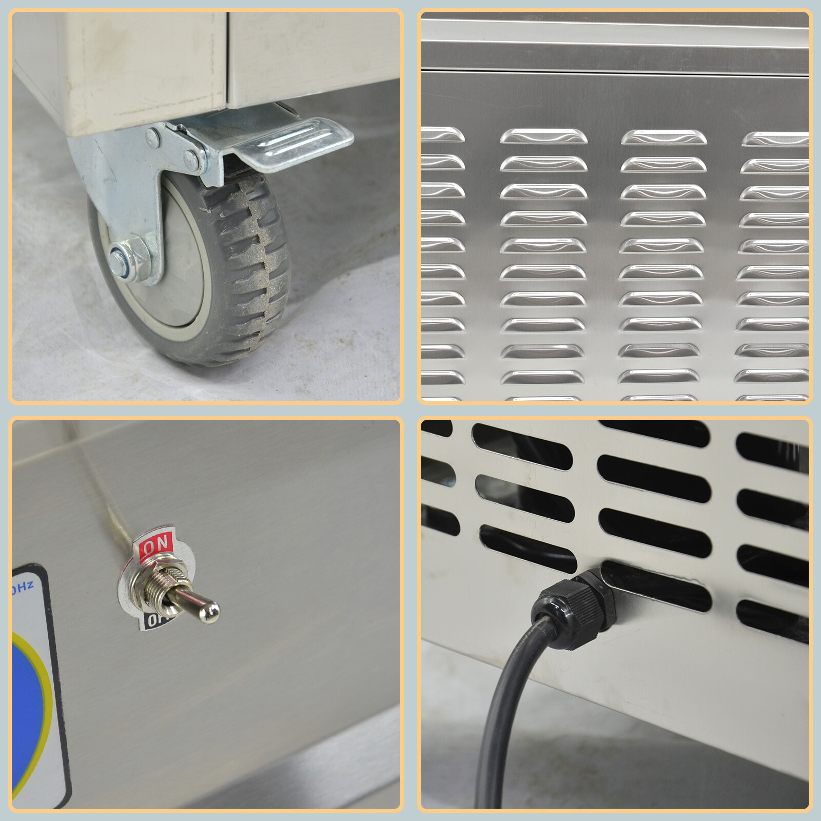 USA 110V Kolice ETL Commercial square pan fried ice ceram machine