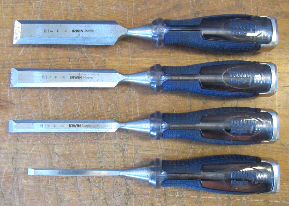 IRWIN Marples 4Pc Bevel Edge Woodworking Chisel Set 1/4" - 1"